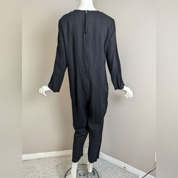 A Piece Apart Black Jumpsuit – Size 4 – Minimalist V-Neck Long Sleeve - Picture 9 of 10